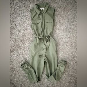 Derek Heart Sage Green Jumpsuit